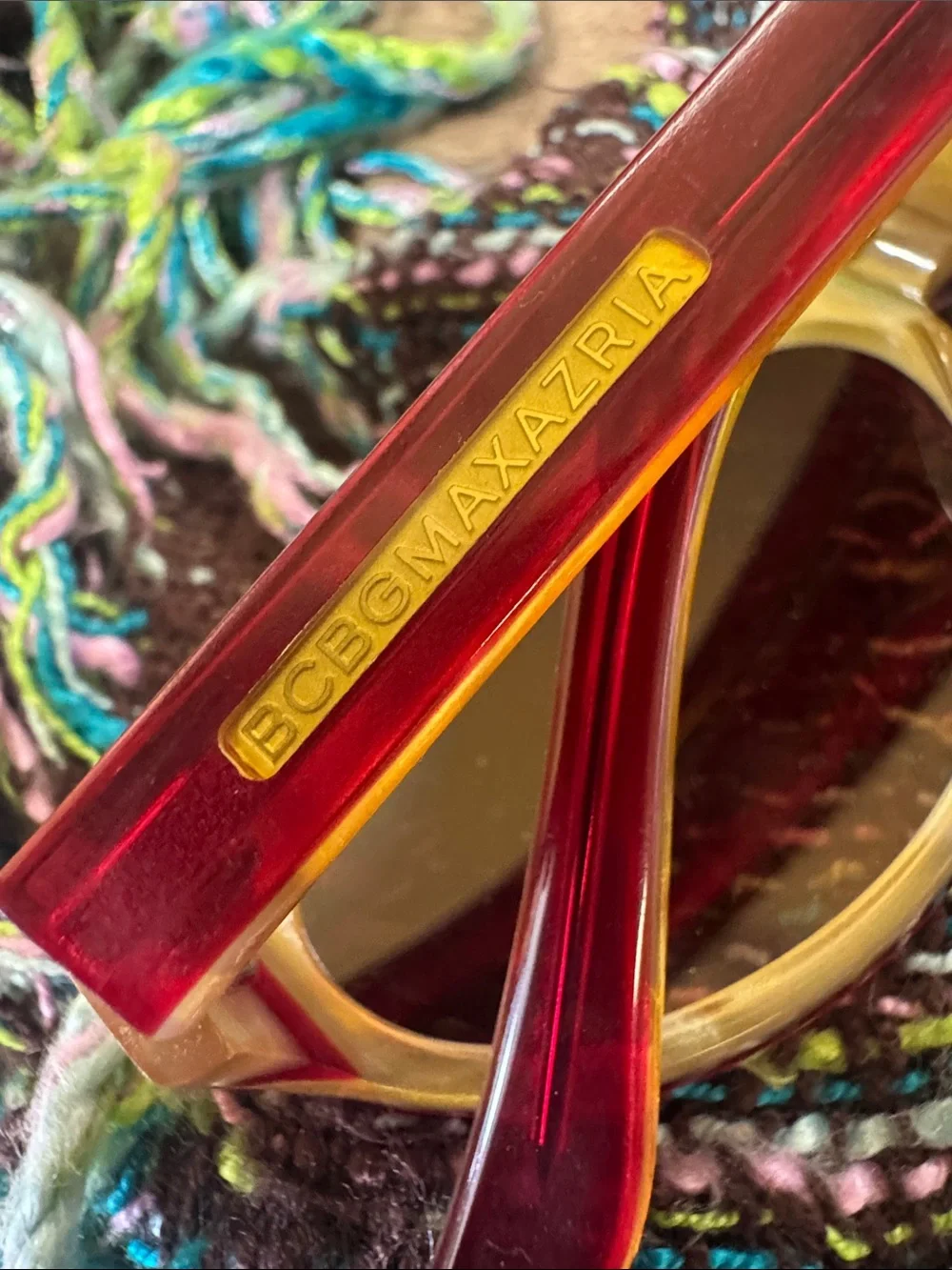 BCBGMaxAzria Red Cat-Eye Sunglasses